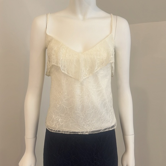NWT SAMPLE SALE Jenny Yoo 2 piece size 10 Ivory/ Midnight Blue Lace Pristine - Picture 2 of 9